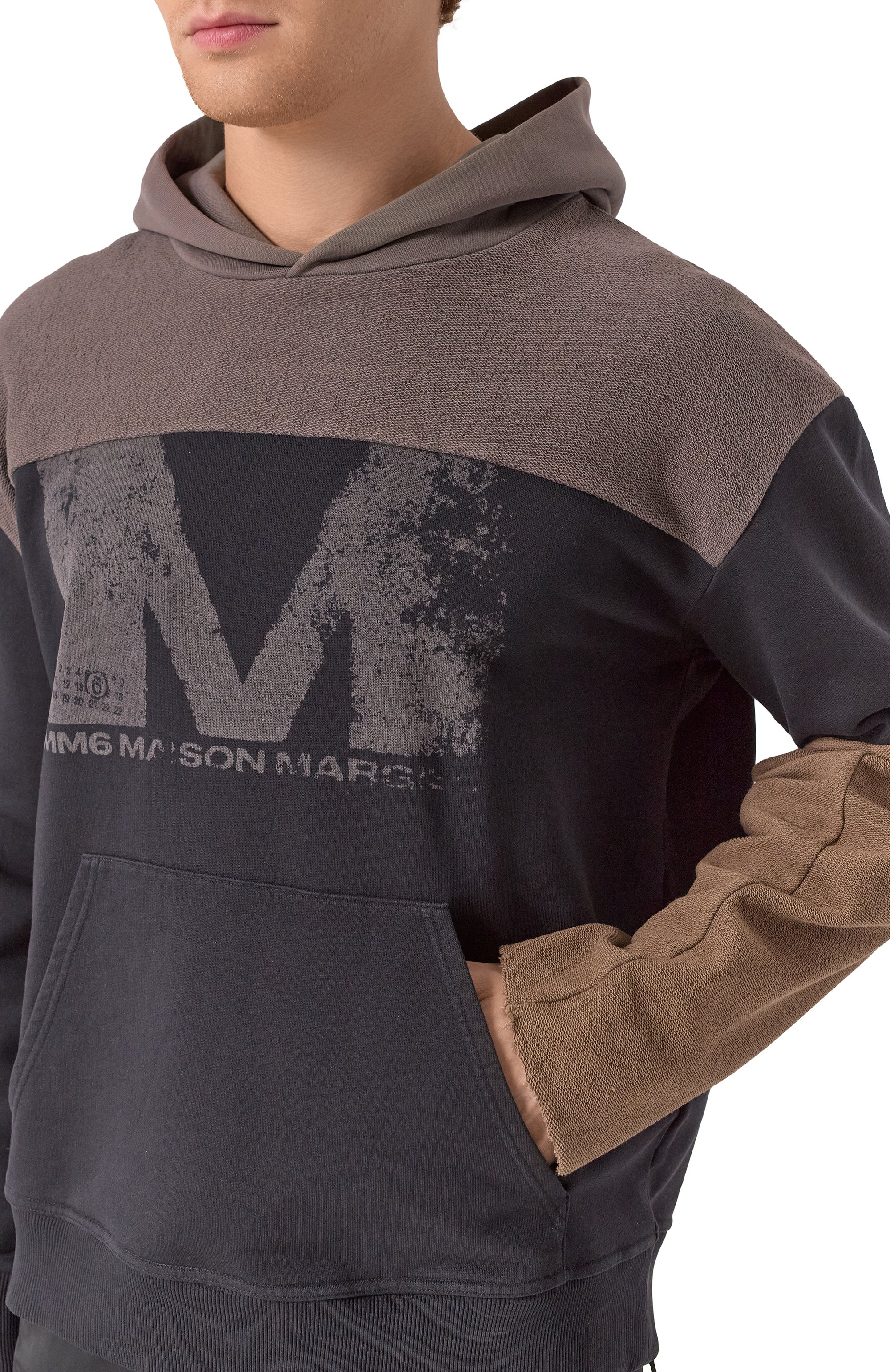 Хлопковое худи MM6 черного цвета по цене 61550 руб., арт. SH0GU0025/MTJ016, фото 5 Хлопковое худи MM6, арт. SH0GU0025/MTJ016, фото 5