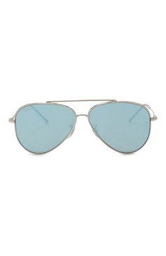 Женские солнцезащитные очки RAY-BAN голубого цвета, арт. R0101S-003/GA | Фото 4 (Нос: Не проставлено; Региональные ограничения белый список (Axapta Mercury): Не проставлено; Кросс-КТ: С/з-унисекс; Тип очков: С/з; Материал: Металл; Очки форма: Авиаторы; Оптика Гендер: оптика-унисекс)