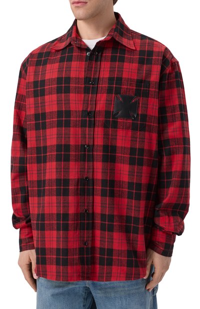 Хлопковая рубашка VETEMENTS, арт. ME76FS056BR/26220 FLANNEL, фото 4