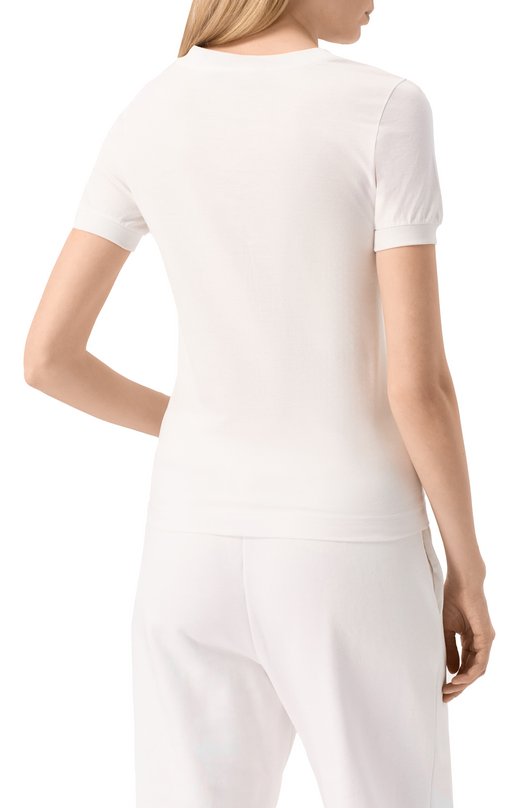 Хлопковая футболка Dolce & Gabbana F8N08Z/GDBVX Белый  F8N08Z/GDBVX Фото 4