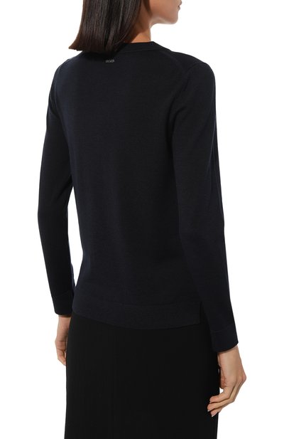 Шерстяной пуловер BOSS темно-синего цвета по цене 19950 руб., арт. 50492551, фото 4 Шерстяной пуловер BOSS, арт. 50492551, фото 4