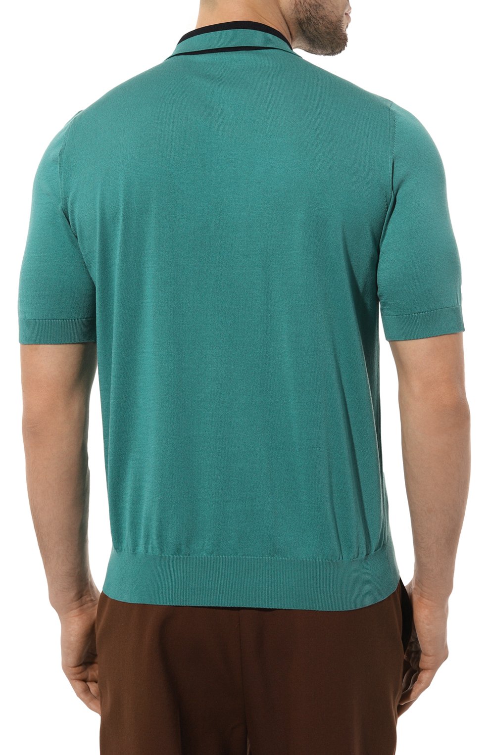 Поло из хлопка и шелка ZILLI, арт. MBZ-PZ002-CLAS1/MC01, фото 4