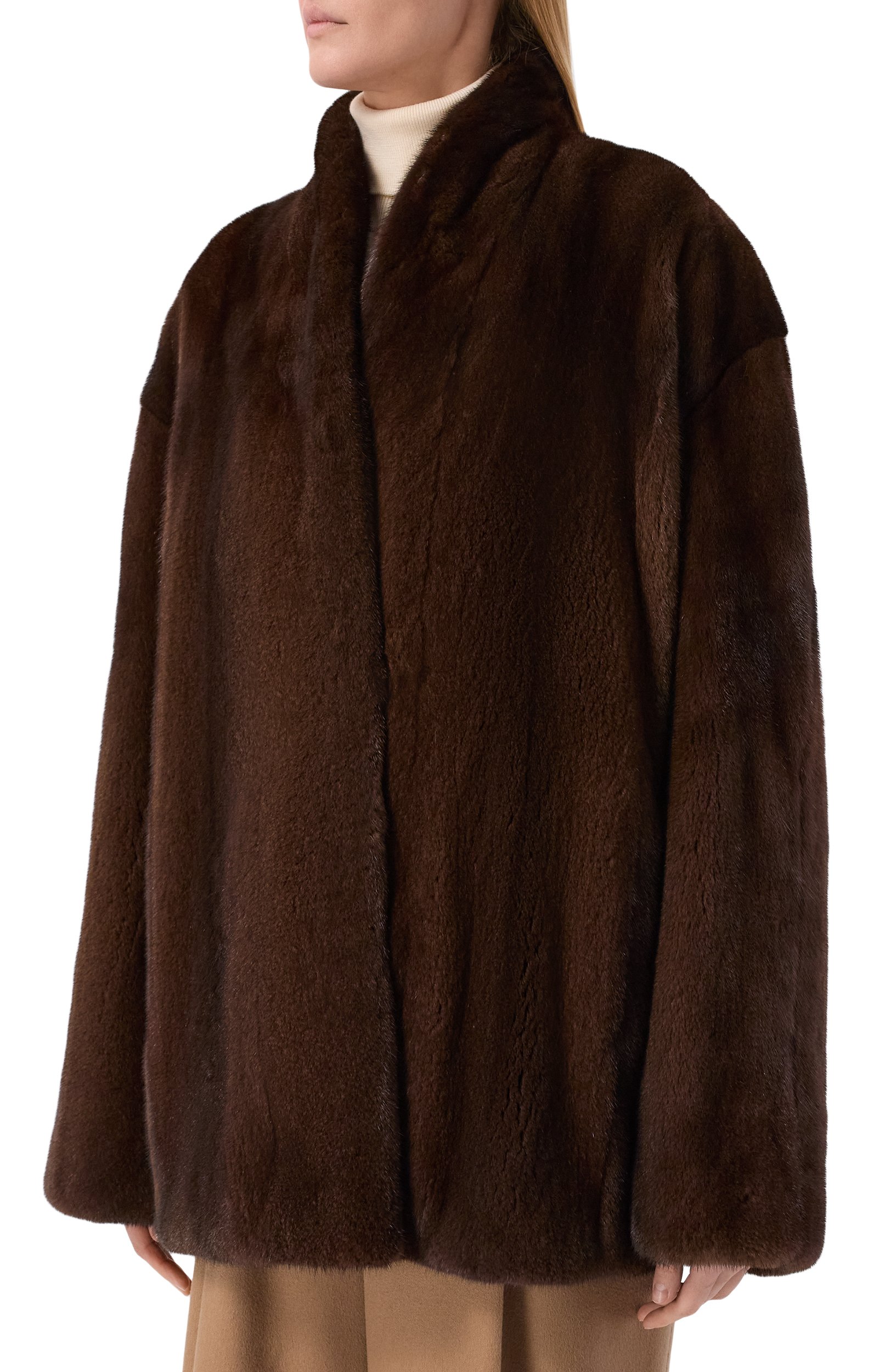 Шуба из норки MVST, арт. M009/MINK BROWN, фото 3
