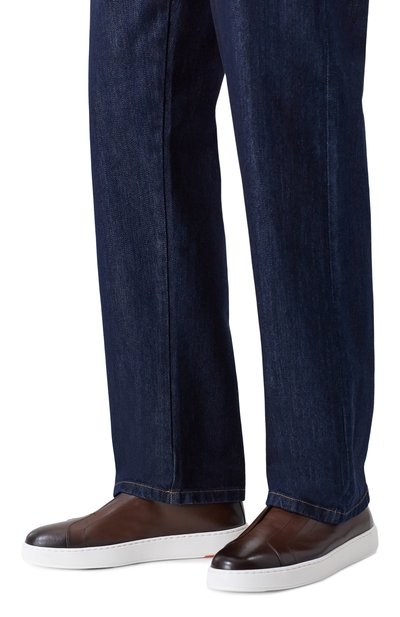 Кожаные кеды cleanic SANTONI, арт. MBCG21995BARTMVI, фото 3