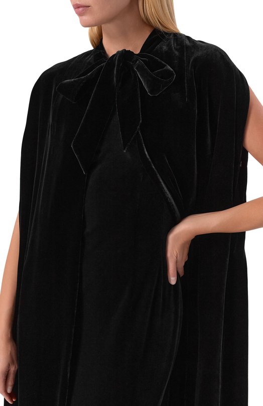 Бархатная накидка YANINA T-3088 Чёрный  T-3088 Фото 5