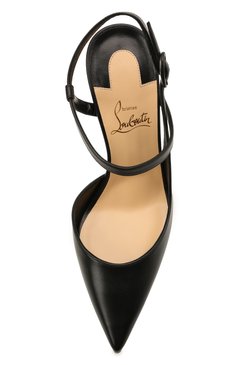 Женские кожаные туфли jenlove 100 CHRISTIAN LOUBOUTIN черного цвета, арт. 3210590/JENL0VE 100 | Фото 5 (Материал внутренний: Натуральная кожа; Подошва: Плоская; Каблук тип: Шпилька; Каблук высота: Высокий; Драгоценные камни: Проставлено; Материал сплава: Проставлено; Материал внешний: Натуральная кожа)