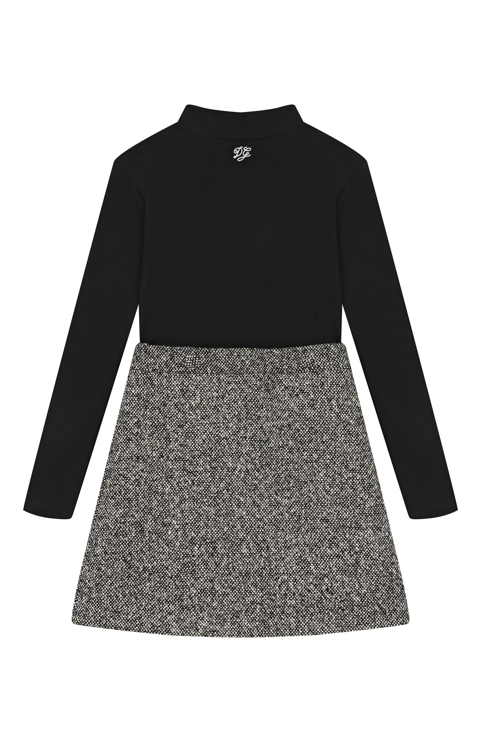 Платье из хлопка и шерсти DOLCE & GABBANA, арт. L5JDBP/G7Q5G_001, фото 1