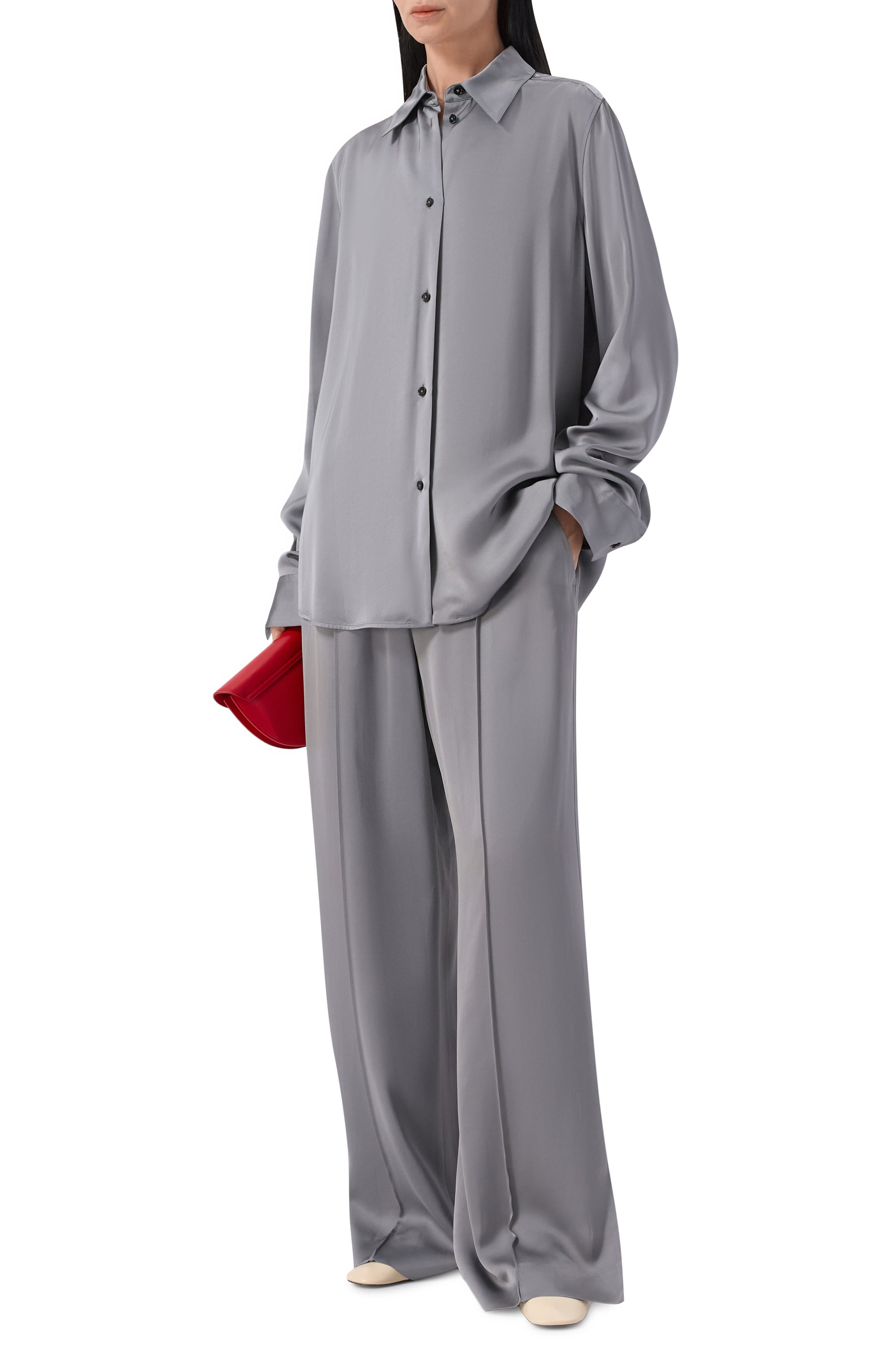 Атласная рубашка JIL SANDER, арт. J04DL0003/J65022, фото 2