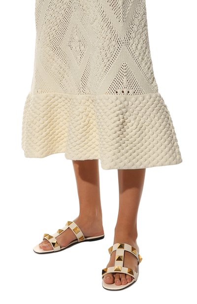 Кожаные шлепанцы roman stud VALENTINO, арт. XW2S0BU9/ZWM, фото 3