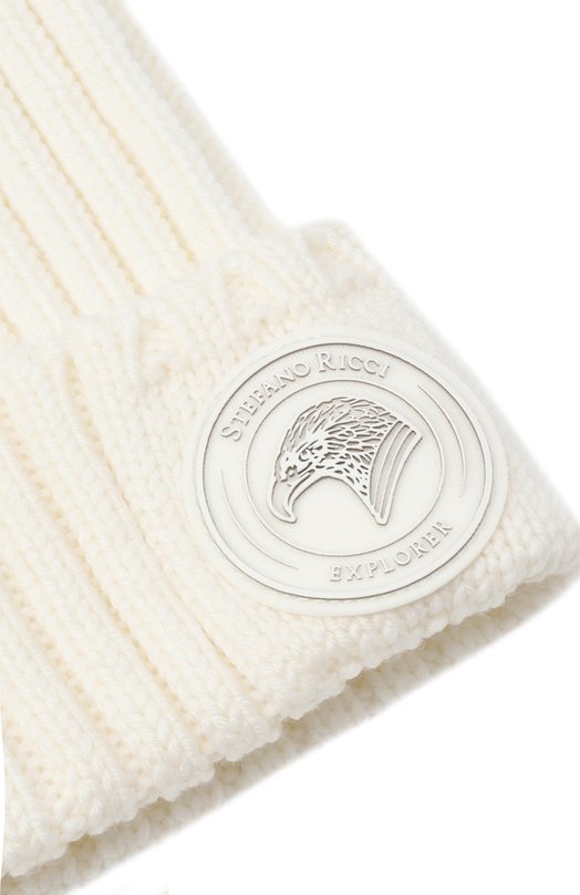 Шерстяная шапка Stefano Ricci K404002CUF/F25362 Кремовый  K404002CUF/F25362 Фото 3