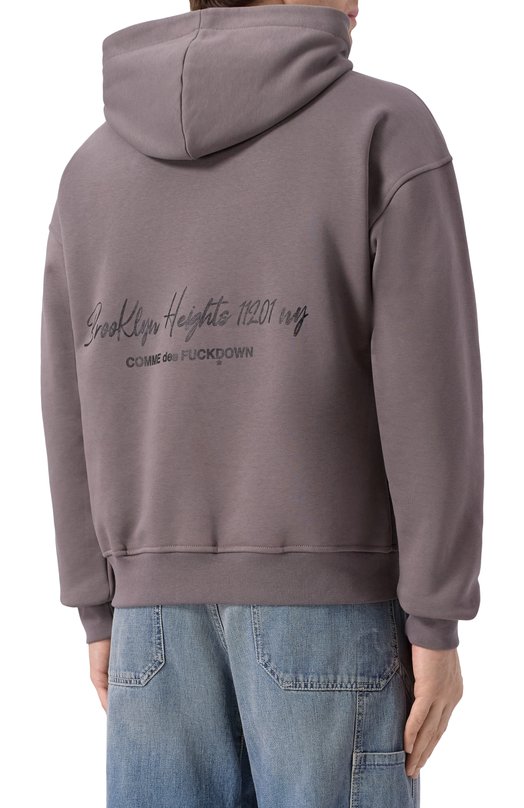 Хлопковое худи Comme des Fuckdown CFABM01854 Серый  CFABM01854 Фото 4