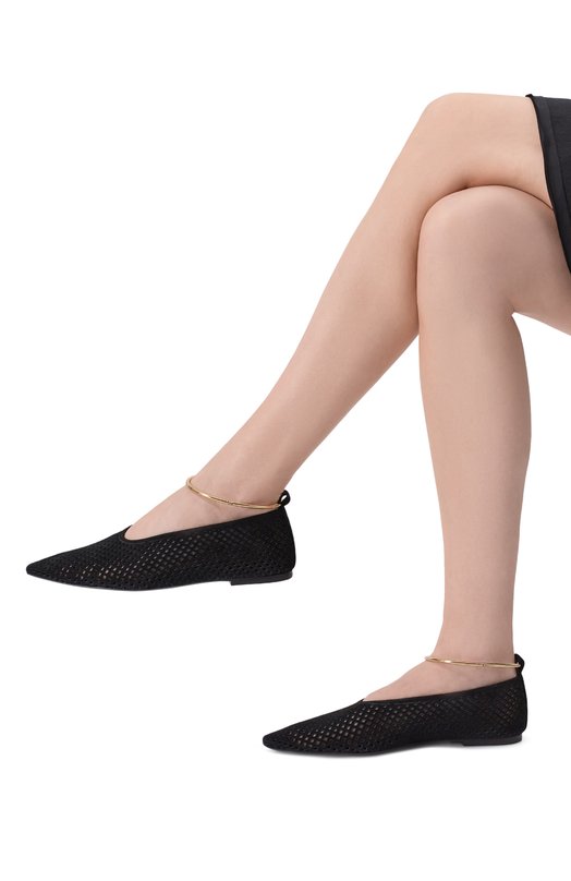 Замшевые балетки Jil Sander J15WZ0038/P7587 Чёрный  J15WZ0038/P7587 Фото 2