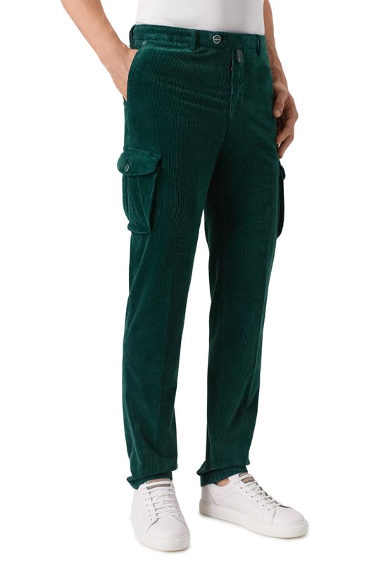 Вельветовые брюки-карго Kiton UFPPCAK0105H01 Зелёный  UFPPCAK0105H01 Фото 3