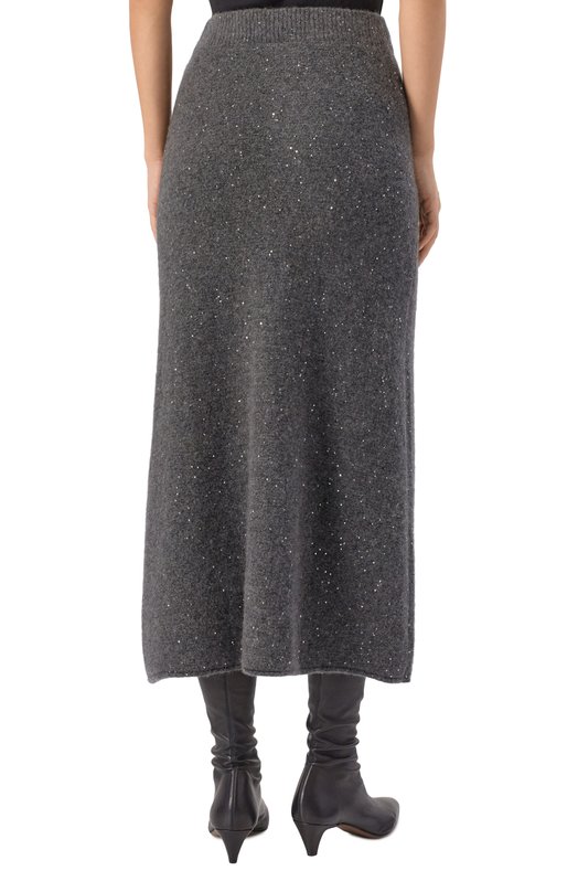 Юбка из кашемира и хлопка Addicted MK015 SEQ-1 Серый  MK015 SEQ-1 Фото 4