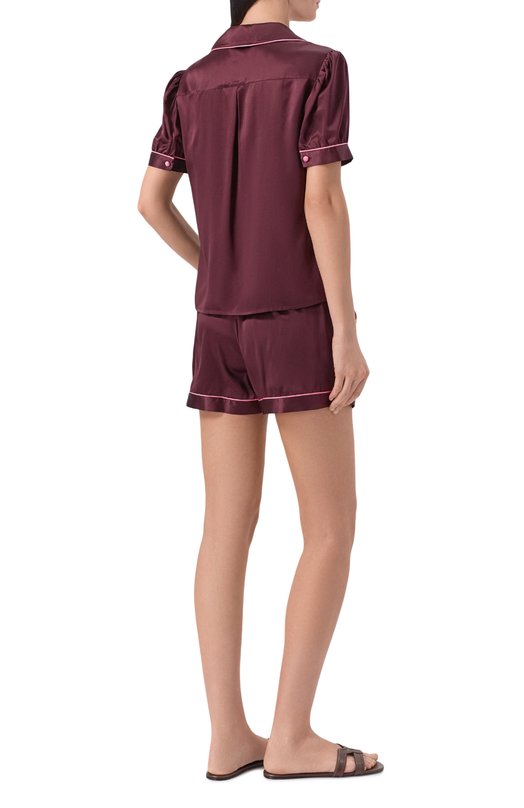 Шелковая пижама Marjolaine 3CAL5601 Бордовый  3CAL5601 Фото 3