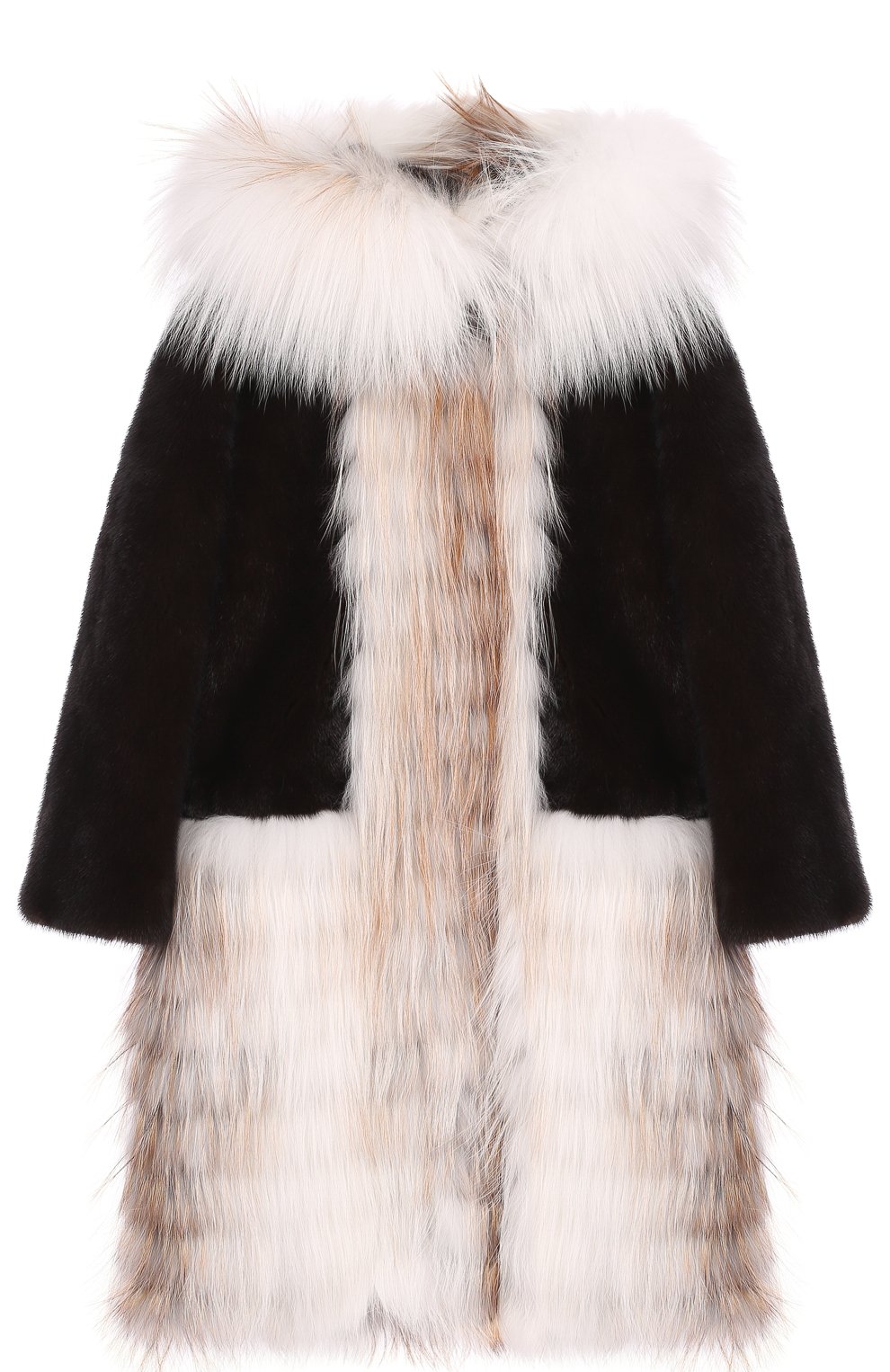 Шуба прямого кроя с капюшоном мила FURLAND, арт. 0213409810193600055, фото 1