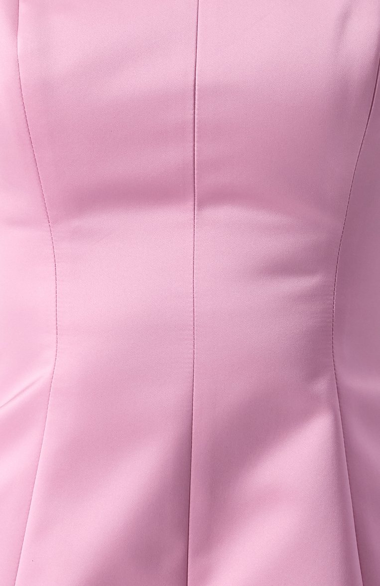 Женское атласное платье BLUMARINE розового цвета, арт. P522A586W | Фото 6 (Материал сплава: Проставлено; Длина Ж (юбки, платья, шорты): Мини; Драгоценные камни: Проставлено; Случай: Коктейльный; Рукава: На бретелях; Женское Кросс-КТ: Платье-одежда; Стили: Минимализм; Материал внешний: Синтетический материал)
