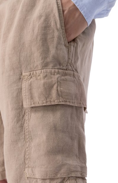 Льняные шорты VILEBREQUIN бежевого цвета по цене 31700 руб., арт. BAIE/U3U01, фото 5 Льняные шорты VILEBREQUIN, арт. BAIE/U3U01, фото 5