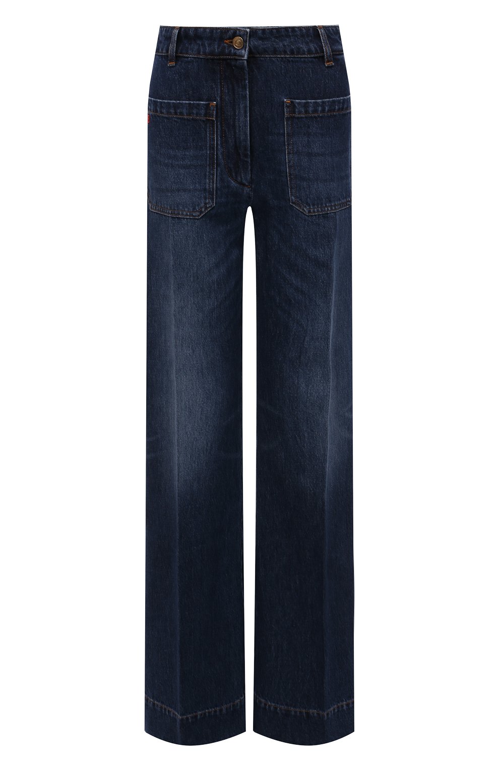 Джинсы VICTORIA BECKHAM синего цвета по цене 43350 руб., арт. 1521DJE002909A, фото 1 Джинсы VICTORIA BECKHAM, арт. 1521DJE002909A, фото 1