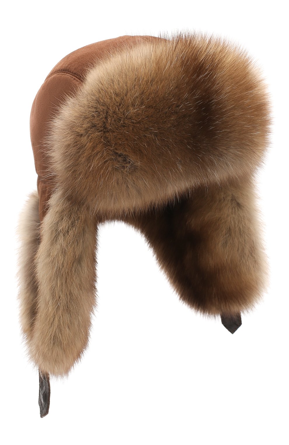 Замшевая шапка-ушанка с отделкой из меха соболя FURLAND, арт. 0017103210065100007, фото 1