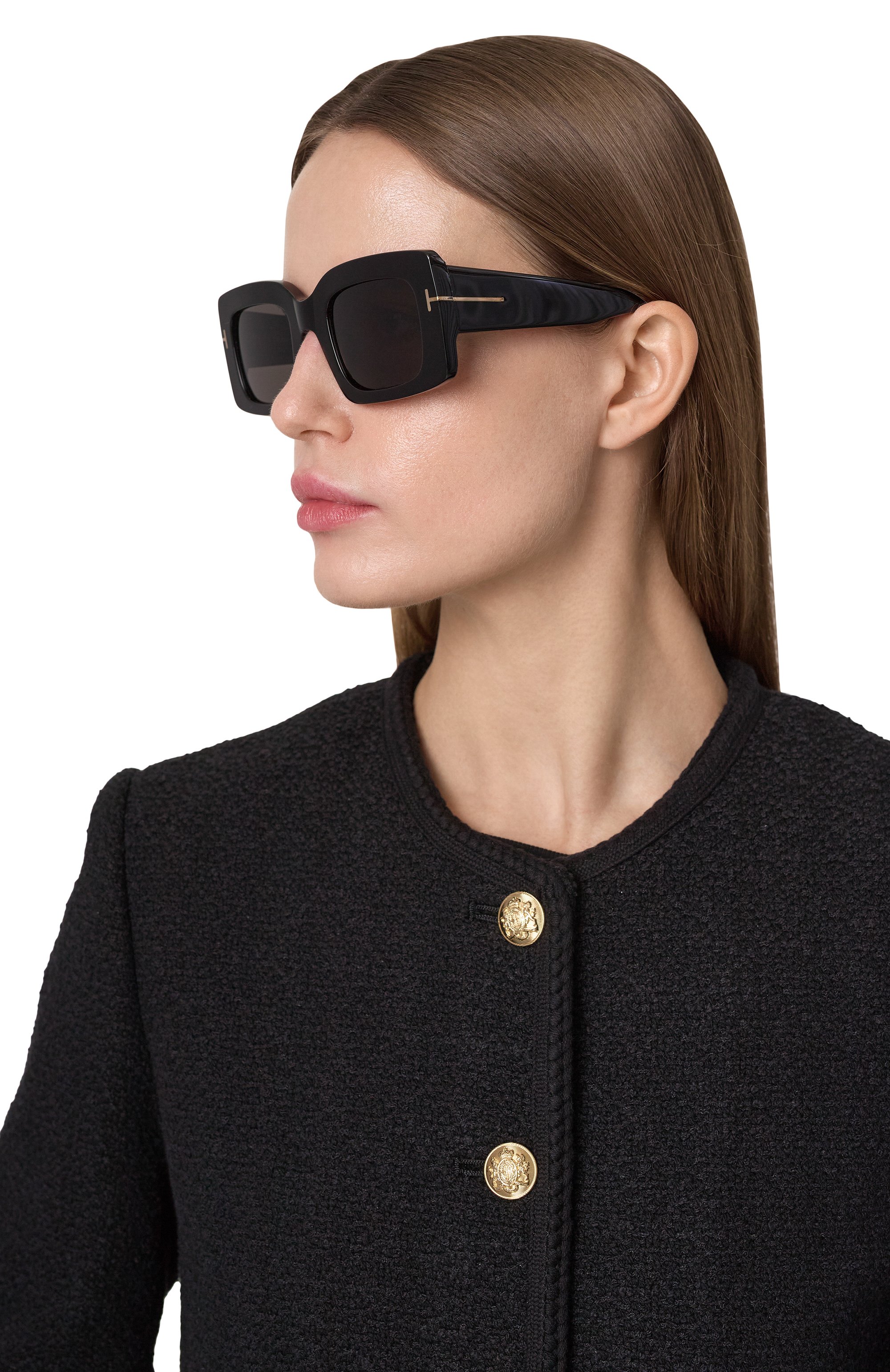 Солнцезащитные очки TOM FORD черного цвета по цене 61950 руб., арт. TF1188 01A, фото 2 Солнцезащитные очки TOM FORD, арт. TF1188 01A, фото 2