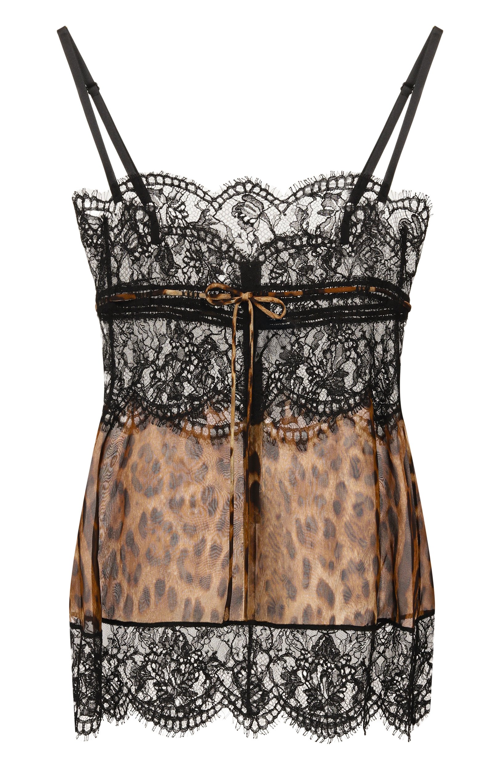 Топ из шелка и хлопка DOLCE & GABBANA леопардового цвета по цене 212000 руб., арт. 07B37T/0N0JP, фото 1 Топ из шелка и хлопка DOLCE & GABBANA, арт. 07B37T/0N0JP, фото 1