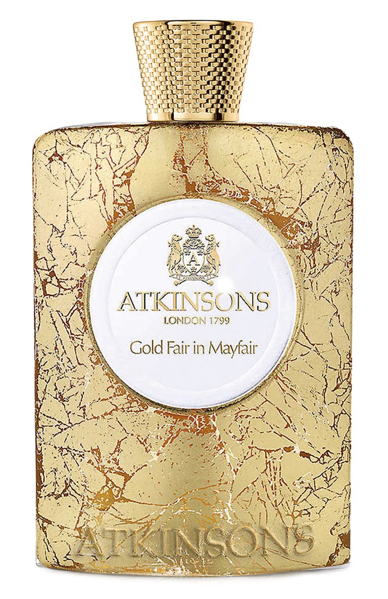 Парфюмерная вода gold fair in mayfair (100ml) ATKINSONS бесцветного цвета, арт. 8011003866205 | Фото 1 (Нос: Не проставлено; Региональные ограничения белый список (Axapta Mercury): Не проставлено; Тип продукта - парфюмерия: Парфюмерная вода; Ограничения доставки: flammable)