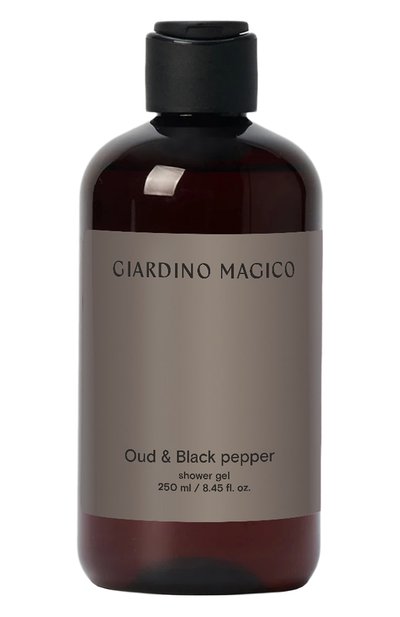 Женского увлажняющий гель для душа oud &amp; black pepper (250ml) GIARDINO MAGICO, арт. 4640200321657