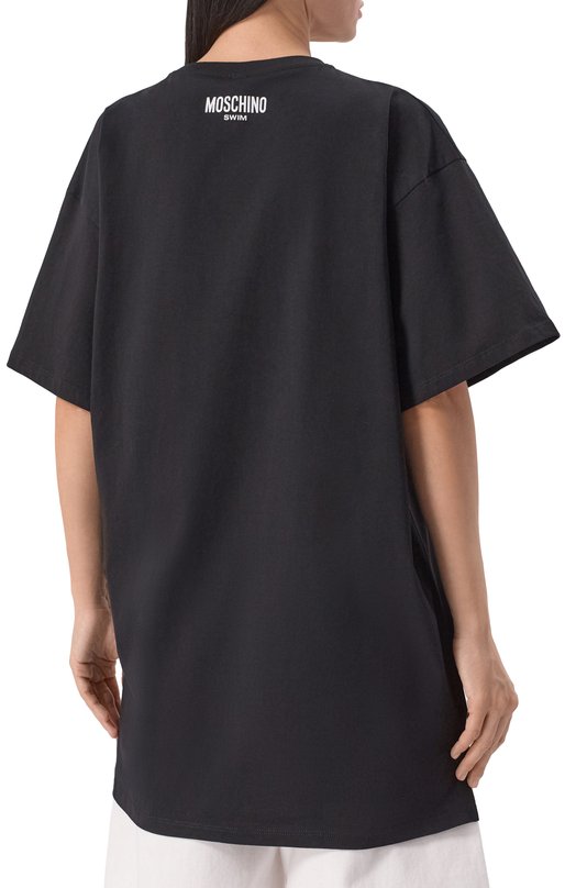 Хлопковая футболка Moschino A0702/9412 Чёрный  A0702/9412 Фото 4