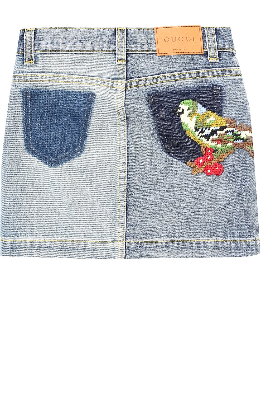 Мини-юбка из денима с вышивками GUCCI, арт. 477360/XR634, фото 2