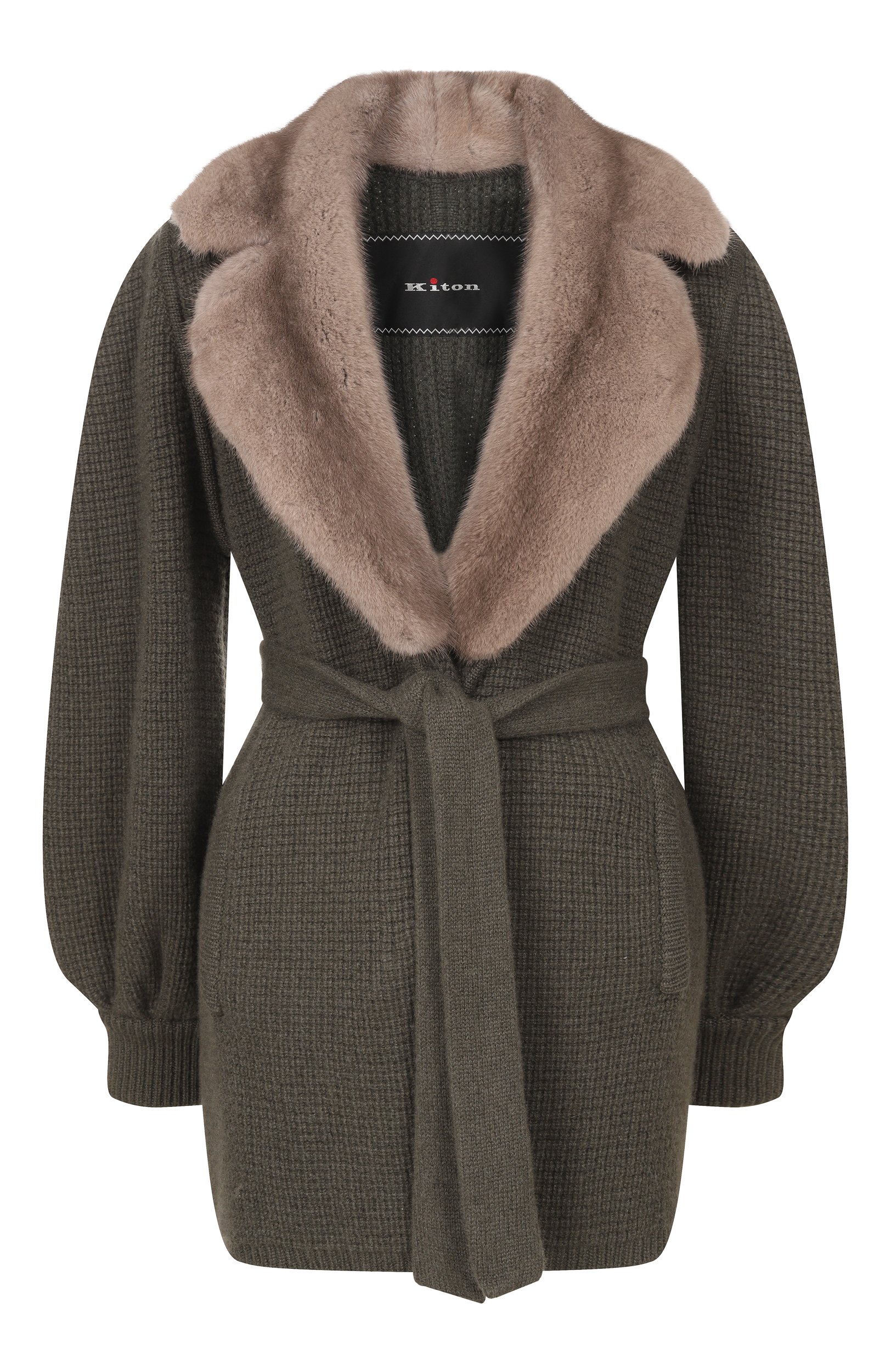 Кашемировый кардиган с воротником из норки KITON, арт. D62762K0525L, фото 1