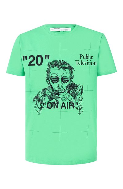 Хлопковая футболка OFF-WHITE, арт. 0MAA027F191850184010, фото 1