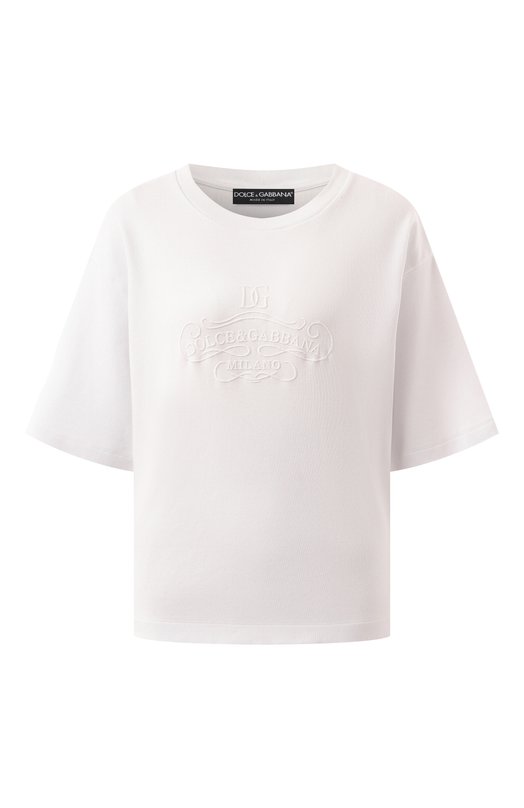 Хлопковая футболка Dolce & Gabbana F8V11Z/GDCNY Белый F8V11Z/GDCNY