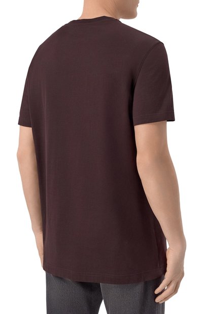 Хлопковая футболка DOLCE & GABBANA темно-коричневого цвета по цене 72700 руб., арт. G8RA2Z/G7PZE, фото 4 Хлопковая футболка DOLCE & GABBANA, арт. G8RA2Z/G7PZE, фото 4