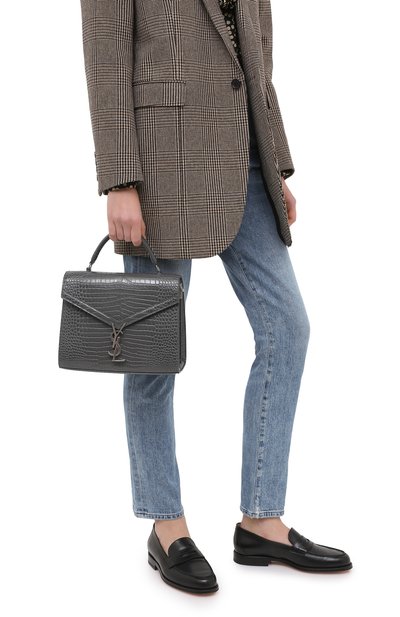 Сумка cassandra medium SAINT LAURENT темно-серого цвета по цене 299500 руб., арт. 623931/DND0E, фото 2 Сумка cassandra medium SAINT LAURENT, арт. 623931/DND0E, фото 2