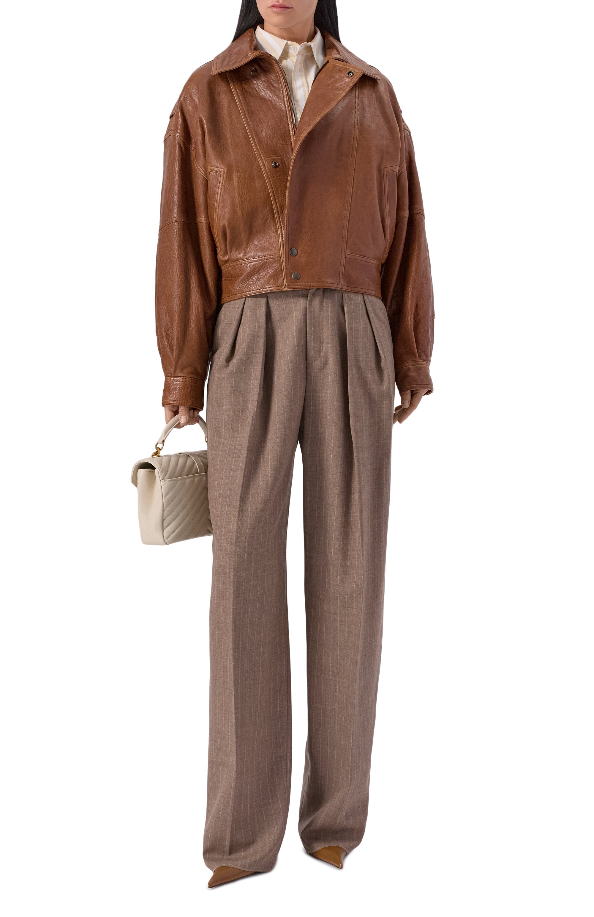 Кожаный бомбер SAINT LAURENT, арт. 836517/YCSX2, фото 2