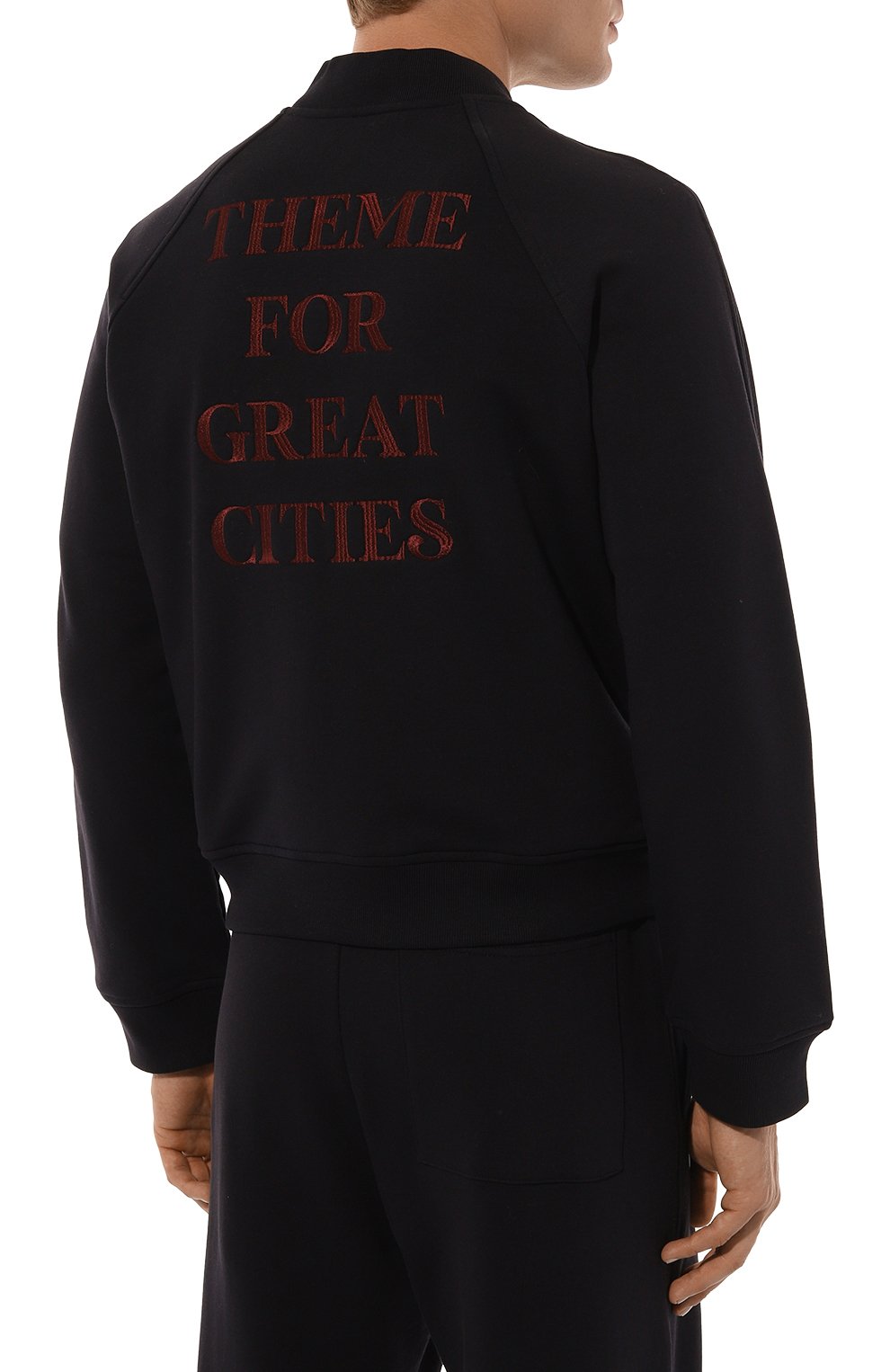 Хлопковая толстовка DRIES VAN NOTEN темно-синего цвета по цене 65500 руб., арт. 242-021151-9610, фото 4 Хлопковая толстовка DRIES VAN NOTEN, арт. 242-021151-9610, фото 4