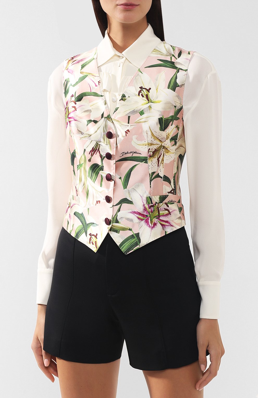 Шелковый жилет DOLCE & GABBANA, арт. F79H5T/HS149, фото 3