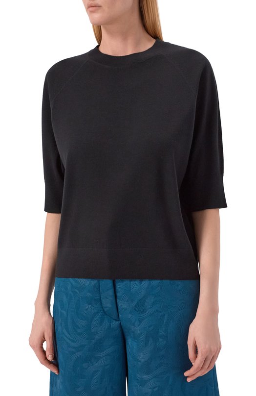 Шерстяной пуловер Dries Van Noten 131200/3700 Чёрный  131200/3700 Фото 3