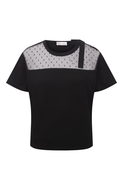 Женская хлопковая футболка REDVALENTINO, арт. VR3MG08W/5Q2