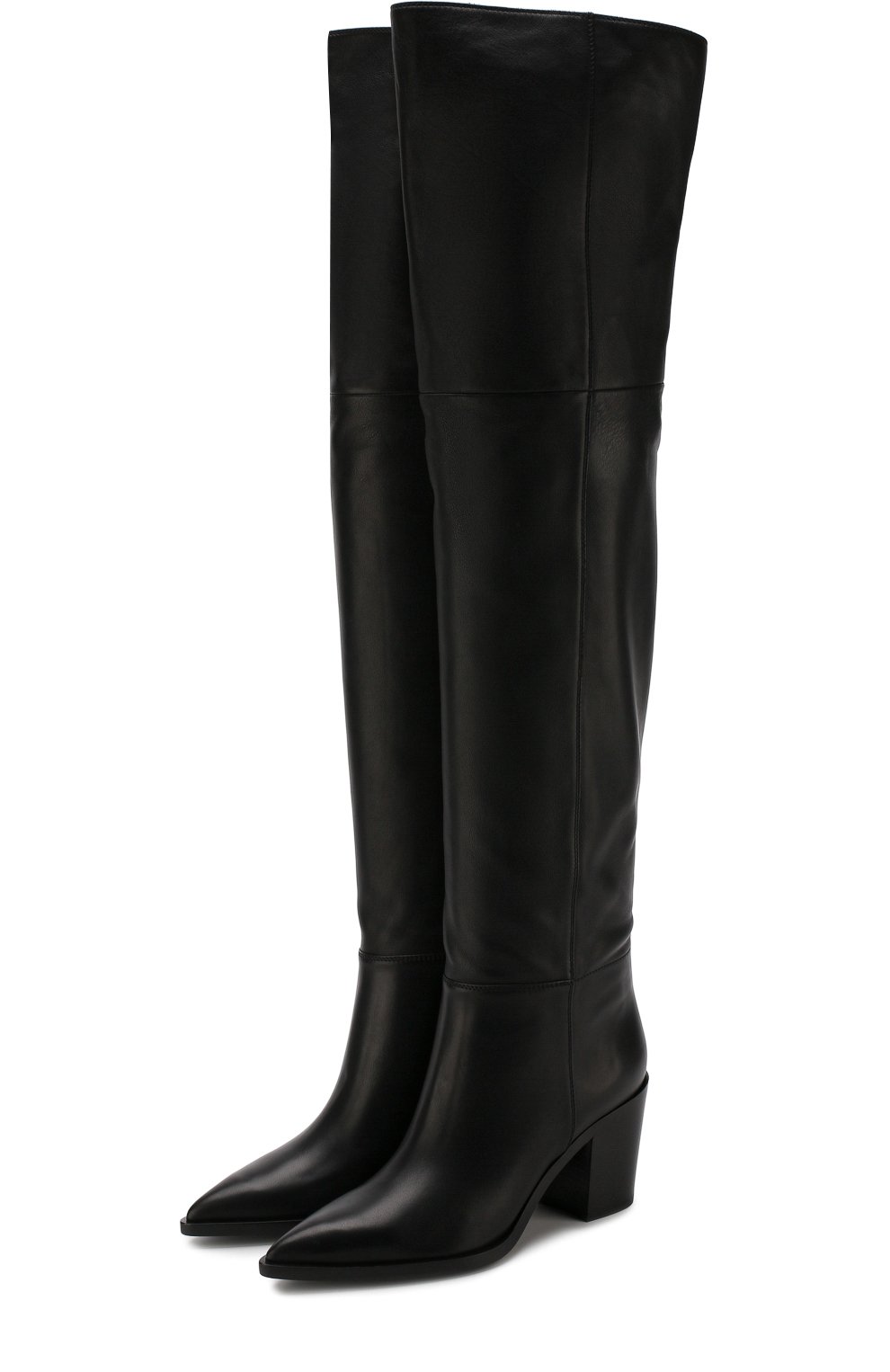 Кожаные ботфорты daenerys на устойчивом каблуке GIANVITO ROSSI черного цвета по цене 180500 руб., арт. G80653.70CU0.PL0NER0, фото 1 Кожаные ботфорты daenerys на устойчивом каблуке GIANVITO ROSSI, арт. G80653.70CU0.PL0NER0, фото 1