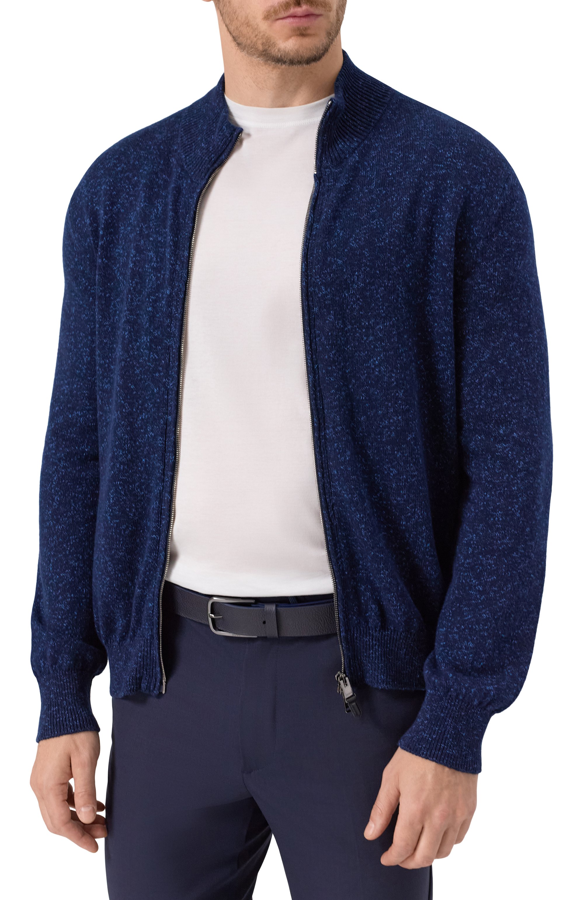 Кожаный ремень HUGO темно-синего цвета по цене 8295 руб., арт. 50548352, фото 2 Кожаный ремень HUGO, арт. 50548352, фото 2