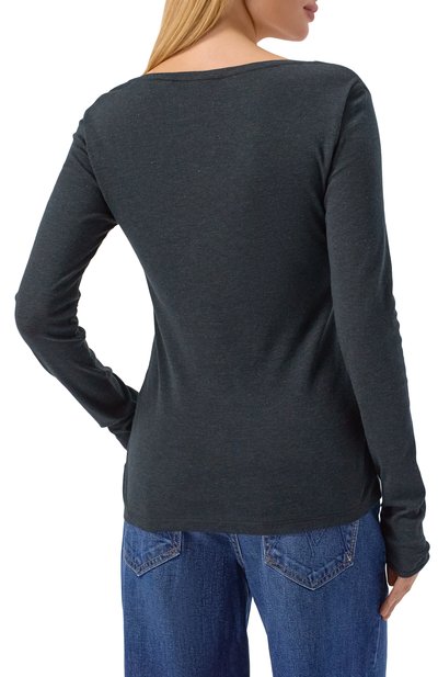 Лонгслив из хлопка и вискозы BOSS ORANGE черного цвета по цене 7595 руб., арт. 50542107, фото 4 Лонгслив из хлопка и вискозы BOSS ORANGE, арт. 50542107, фото 4