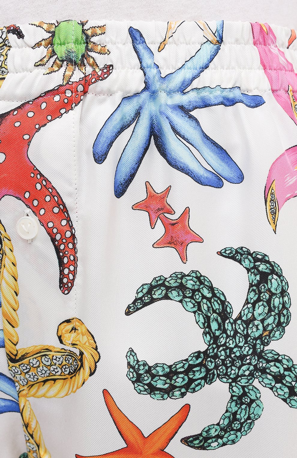 Шелковые брюки VERSACE разноцветного цвета по цене 96850 руб., арт. AUD05057/1F01193, фото 5 Шелковые брюки VERSACE, арт. AUD05057/1F01193, фото 5