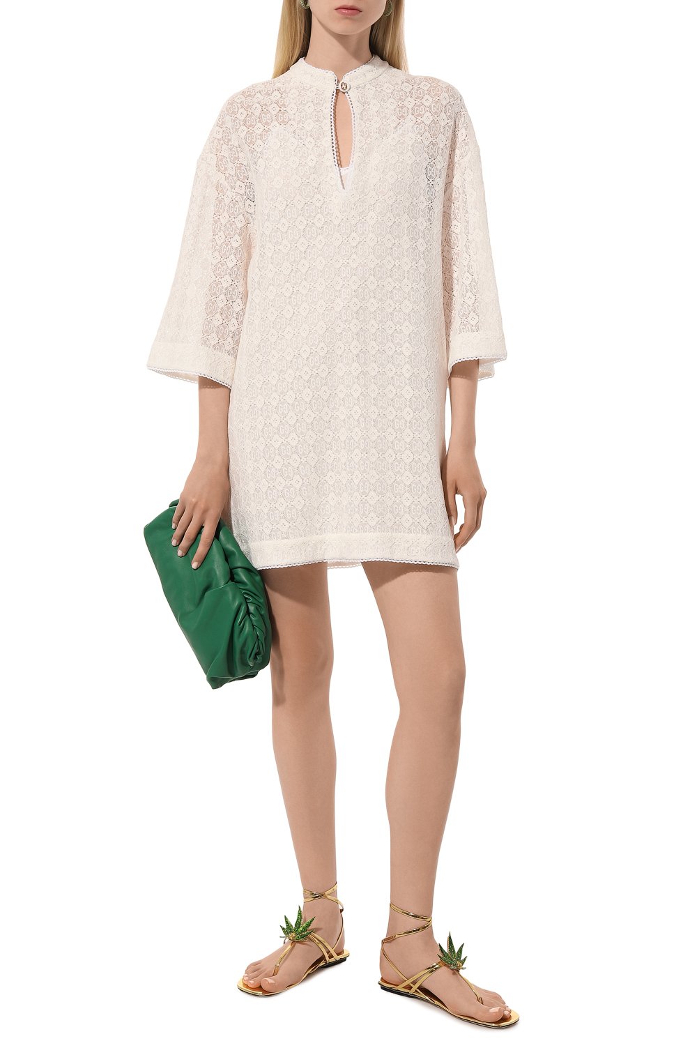 Блузка из хлопка и вискозы GUCCI, арт. 738123/ZAMMC, фото 2