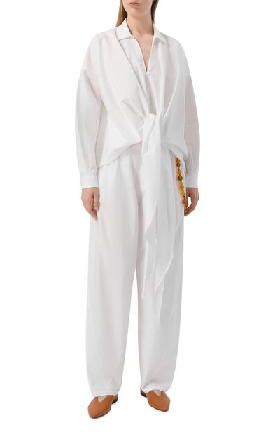 Хлопковая рубашка DARKPARK белого цвета по цене 67950 руб., арт. WSH33 FAC162/R0MY-LIGHT C0TT0N P0PELINE DRAP SHIRT, фото 3 Хлопковая рубашка DARKPARK, арт. WSH33 FAC162/R0MY-LIGHT C0TT0N P0PELINE DRAP SHIRT, фото 3