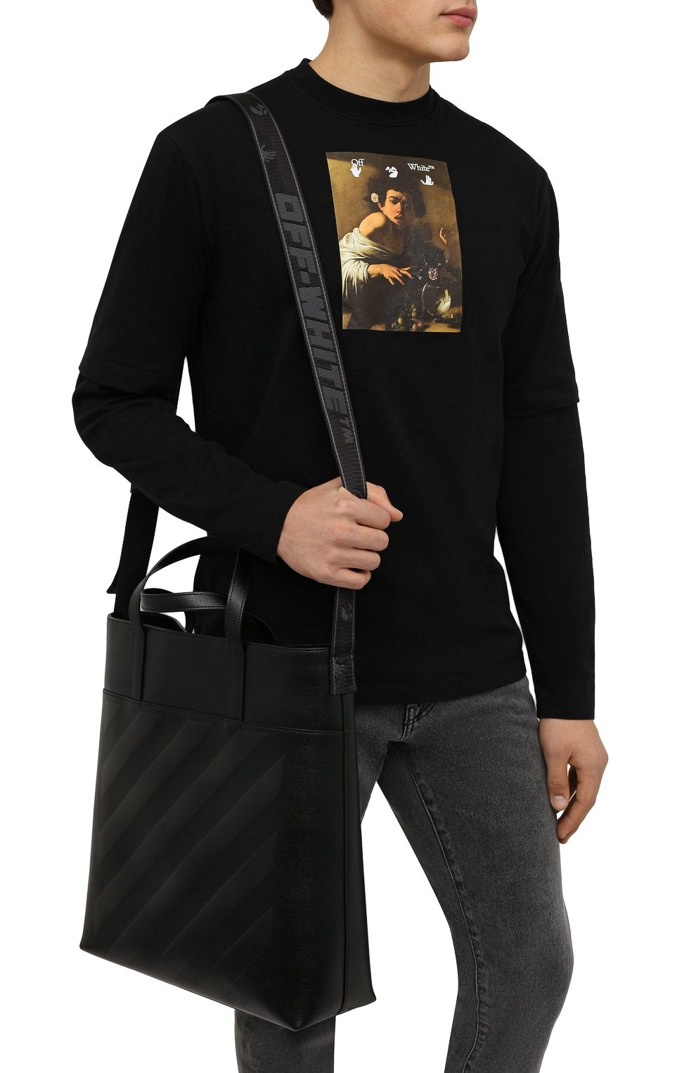 Кожаная сумка-тоут OFF-WHITE, арт. 0MNA151F21LEA001, фото 6