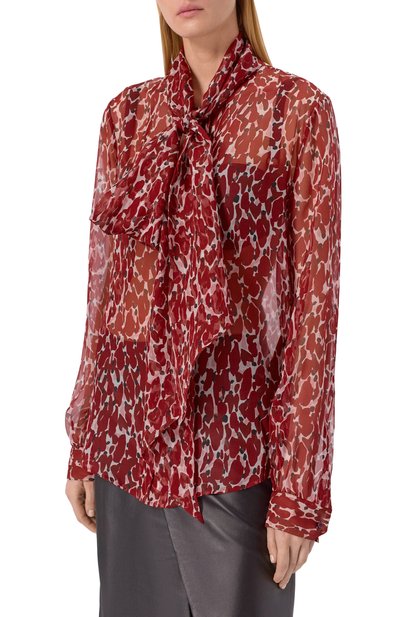 Шелковая блузка SAINT LAURENT, арт. 842861/Y4J35, фото 3