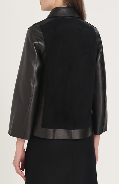 Кожаная куртка свободного кроя с замшевой отделкой GIORGIO ARMANI, арт. ZAG06P/ZAP11, фото 4