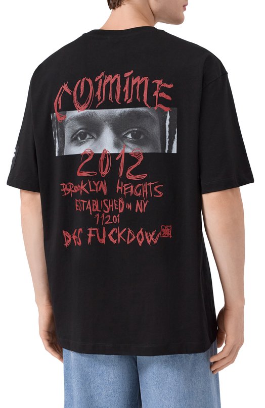Хлопковая футболка Comme des Fuckdown CFABM01808 Чёрный  CFABM01808 Фото 4